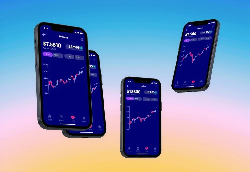 Forex Horizon - Dispositivos móviles con interfaces de trading de divisas en horizonte digital